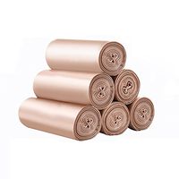 Small Disposable Plastic Trash Bags Rubbish Bin Garbage Bags Recycle Eco Home Kitchen Bathroom House Office Paper Car Waste Container Wastebasket Bags Storage (Rose Gold, 5)
