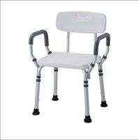 Shower Stool Height Adjustable Aluminium Bath / Shower Chair With Back and Shower Head Holder , B