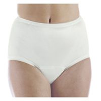 3-Pack Women's Nylon Regular Absorbency Incontinence Panties Ivory Medium (Fits Hip 41-42")