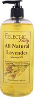 All Natural Lavender Massage Oil, 16 oz, 100% Natural Ingredients, With Sweet Almond Oil and Organic Jojoba Oil, Preservative Free