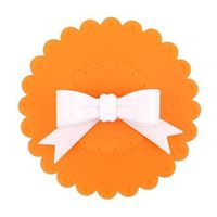 HENGSONG 1X Cute Bowknot Bow Silicon Anti-dust Mug Cap Cup Cap Lid Leakproof Cover (Orange)