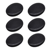 SUPVOX Hot Stones Essential Massage Stones Basalt Hot Rocks Stones Natural Lava Rock for Home Spa Relaxing Pain Relief Healing Therapy 4x3cm 6pcs
