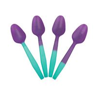 Crazy Color Changing Plastic Spoons - Green to Purple When Cold - Colorful & Beautiful Birthday Party Spoons - Frozen Dessert Supplies - Made in USA! 100 Count