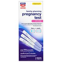 Rite Aid Pharmacy Pregnancy Test, One Step, 3 Tests