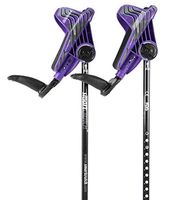 Smart Crutch (2020) Forearm Crutch 15-90 Degree Rotation - 2 Ergonomic Walking Aids, Adjustable 4’4-6’7 Adult Athlete Elderly Injury/Disability, Mobility Support - Large (Extended Leg), Purple