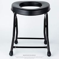 LINYUYI Folding Toilet Seat Lightweight Toilet Commode Chair-Black