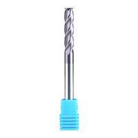 SpeTool 12411 4 Flutes Carbide CNC Square Nose End Mill, 1/4 inch shank diameter, 3 inch Long, Upcut CNC Router Bit with Coated