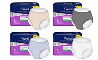 Prevail Dri-Fit Color Collections Maximum Absorbency Incontinence Underwear for Women, Small/Medium, 80-Count