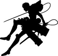 Attack on Titan Anime Jean Kirstein Silhouette 5.5" Decal Sticker for Laptop Car Window Tablet Skateboard - BLACK Color