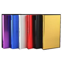 YJJ 20 Sticks Thin Cigarettes Hold Fashion Pipe Creative Personality Cigarette Case Slim Lady Metal Cigarette Case Cigarette Box（Random）