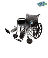 Wheelchair Folding Transport Chair,Heavy Duty Bariatric Wheelchair Medical Standard Manual Wheelchair, Comfortable Full Arms and Elevating Legrest, 22 Inch Seat