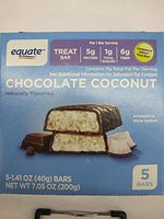 Equate Treat Bar, Chocolate Coconut, 5 Bars, Total Weight 7.05 oz (Pack of 2)