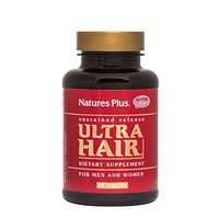 NaturesPlus Ultra Hair, Sustained Release - 60 Vegetarian Tablets - Natural Hair Growth Supplement for Men & Women - Longer, Thicker Hair - Gluten-Free - 30 Servings