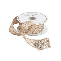 Caspari Champagne Glitter Ribbon - Two 15 Ft. Spools