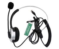 SUNDELY Call Center Telephone IP Phone Headset Boom Mic 4-pin RJ9 Connector for 3Com Aastra Alcatel-Lucent AltiGen Ascom Avaya Cable & Wireless Cisco CIS Comdial Commander Doro Audioline Ericsson ESI