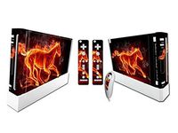 CSBC Skins Nintendo Wii Design Foils Faceplate Set - Burning Horse Design
