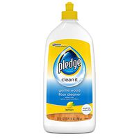 Pledge Wood Floor Cleaner Liquid, Shines Hardwood, Removes Dirt, Safe and Gentle, Lemon, 27 fl oz