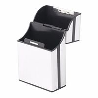 SuperStore Home Use Light Aluminum Cigar Cigarette Case Tobacco Holder Pocket Box Storage Container 6 Colors (Silver)