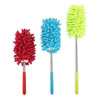 Dust Removal, 3 Set Microfiber Duster Dusting Brush with Extendable Pole Washable Duster Head, Cleaning Supplies Accessories Home Decorations Gifts