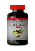 Men Supplements Testosterone - Black MACA 1000 MG Dietary Supplement - Black maca Capsules - 1 Bottle 90 Vegetable Capsules