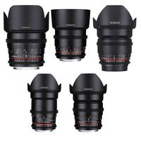 Rokinon Cine DS Popular Lens Bundle Consists of 16mm T3.1, 24mm T1.5, 35mm T1.5, 50mm T1.5, 85mm T1.5 for Sony E Mount