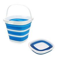 SAN LIKE 10L（2.6 Gallon） Collapsible Handy Bucket,Portable Folding Square Tub, Mop Bucket with Handle, Fishing Water Pail,Car Wash Bucket,Collapsible Bowls for Camping