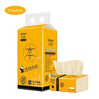 Facial Tissues GoolRC Toilet Paper Portable Large Capacity Natural Color 5 Packet 100 Pieces 3 Layers Thicken Wettable Paper Towel