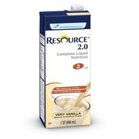 85276000 - Resource 2.0 Delicious Complete Liquid Nutrition Vanilla Creme 32 oz. Brik Pak
