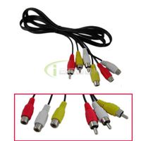 FYL 3 RCA Audio Video Composite Extension Cable for DVD TV 5 Feet
