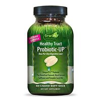 Irwin Naturals Healthy Tract Probiotic-UP 3 Billion Live Cultures - Pure-Strain Daily Digestive & Gut Health Support - Microflora Balance with Plant-Sourced Omegas - Shelf Stable - 60 Liquid Softgels