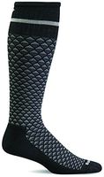 Sockwell Men's Micro Mix Firm Graduated Compression Sock, Black - L/XL