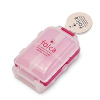 Folca Compact Pill Case, Pink - 8 Compartments