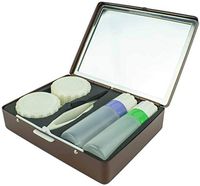 Contact Lens Travel Case Kit in Brown Floral Print with Mirror