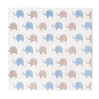 Crisky Baby Shower Napkins | Decorative baby blue and Grey Baby Elephant Paper Napkins kids Birthday Gender Reveal Party Decorations Dessert Beverage Buffet Supplies for Baby Boy 50 Count