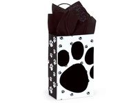 Pooch's Paws Rose Paper Shopper Gift Bags - Pack of 10