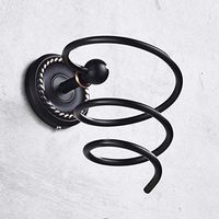 LIUCS Hairdryer Holder Copper Black Patina Hair Dryer Frame, Retro Style Hair Dryer Holder, Twist Style Hair Dryer Holder, Bath Accessories, Suitable for Hair Salon, Hotel, Shower Room etc.