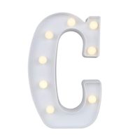 YANROO Light Up LED Letter Marquee Sign Alphabet Letters with Lights for Christmas Wedding Birthday Home Party Battery Powered Night Light Wall Decor (C)
