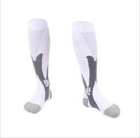 Compression Socks for Men & Women, Protective, Elastic, High Compression, Fit for Running, Maternity Pregnancy, Circulation, Nurses, Flight Travel, Personal Care (S-M, White)