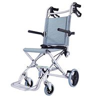 Wheelchairs Wheelchair Aircraft Wheelchair Children's Travel Wheelchair Folding Trolley Can Bear 55 kg (Color : Blue, Size : 714943cm)
