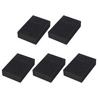 uxcell 5pcs Scouring Pad Non-Scratch Scouring Sponge Scrub Pads 4" x 2.8" For Scouring Kitchen, Dishwashing, Black