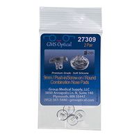 GMS Optical - Logic® Silicone Round Push-in/Screw-in Combination Nosepads 9MM (2 Pair)