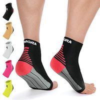 Rymora Plantar Fasciitis Sock Foot Compression Sleeves for Men/Women (Pair, Black, M)