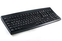 German European Black Keyboard with White Characters Print USB Wired by SimplyPlugo
