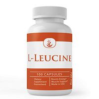 L-Leucine, 100 Capsules, 700 mg Serving, Naturally Sourced Essential Amino Acid, 100% Pure, Potent, Non-GMO, Gluten-Free, No Stearates or Rice Fillers, Made in USA, Lab-Tested, Satisfaction Guaranteed