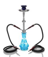 new 2 hose 20" Blue Hookah shisha nargila bar narguile 5 stars hookas smoking