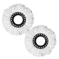 HIFROM(TM 2pcs Microfiber Mop Head Refill for HSN Hurricane Magic Mop 360° Degree Spin Replacement Mophead