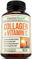 Collagen Peptides and Vitamin C Supplement. Healthy Aging Formula. Supports Healthy Skin, Hair, Strong Joints, Bones, Nails. Hydrolyzed Protein for Women, Men. Strengthen Immune System. (30)