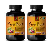 Lower Blood Pressure Naturally Supplements - Beet Root 1000MG - Healthy Cardiovascular Function - Beetroot Supplement - 2 Bottles 240 Capsules