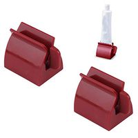 WSERE 2 Pack Red Toothpaste Squeezer Roller Tube Squeezers Various Tubes Dispenser Holder Stand Reliable Quality, Easy to Use and Efficient