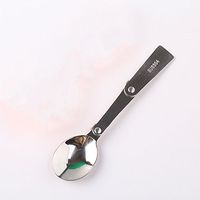 Fdrirect Folding Spoon Folding Fork Stainless Steel Spoon Lightweight Folded Portable Tableware Spoon Fork Tableware Kit